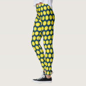 Pickleball Balls Geel Blauw Patroon Leggings (Links)