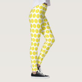 Pickleball Balls Geel Wit Patroon Leggings