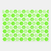 Pickleball Balls - Green, Oranje en Yellow Party Inpakpapier Vel (Voorkant)