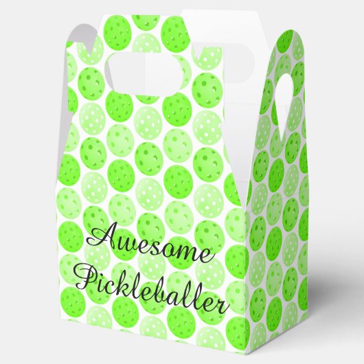 Pickleball Balls - Green Pickleball Balls op White Bedankdoosjes (Geopend)