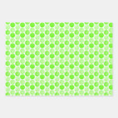 Pickleball Balls - Green Pickleball Balls op White Inpakpapier Vel (Voorkant 3)