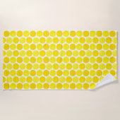 Pickleball Balls, Yellow Pickleball Balls op White Strandlaken (Voorkant)