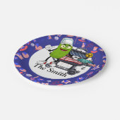 Pickleball Barbecue 4 juli Onafhankelijkheidsdag Papieren Bordje (Gekanteld)