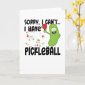 Pickleball Bat Player Hobby Pickle Sunset Kaart (Gele Bloem)