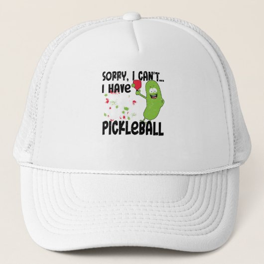 Pickleball Bat Player Hobby Pickle Sunset Trucker Pet (Voorkant)