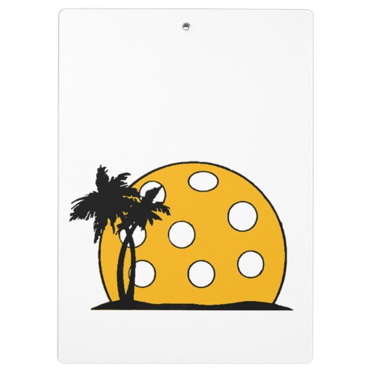 Pickleball Beach Sunset Klembord (Achterkant)