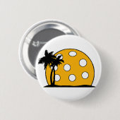 Pickleball Beach Sunset Ronde Button 5,7 Cm (Voorkant /achterkant)