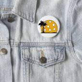 Pickleball Beach Sunset Ronde Button 5,7 Cm (In situ)