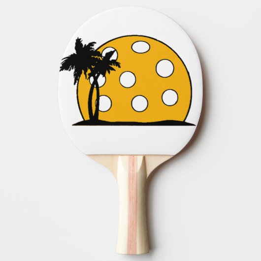 Pickleball Beach Sunset Tafeltennisbatje (Voorkant)
