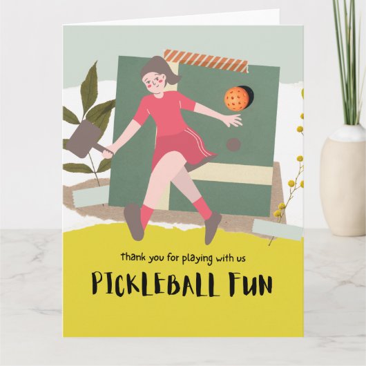 Pickleball Bedankkaart (Voorkant)