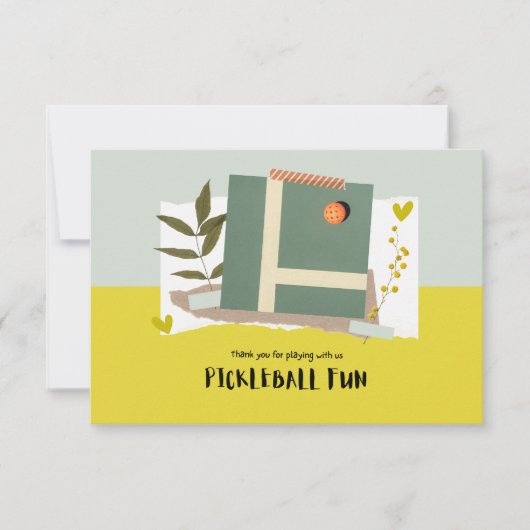 Pickleball Bedankkaart (Voorkant)