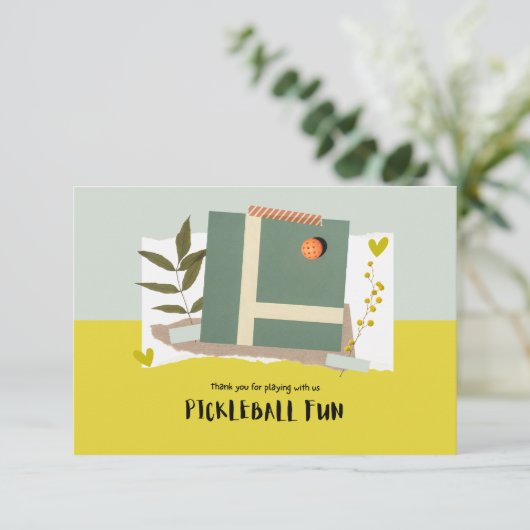 Pickleball Bedankkaart (Staand voorkant)