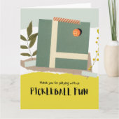 Pickleball Bedankkaart (Voorkant)