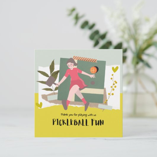 Pickleball Bedankkaart (Staand voorkant)