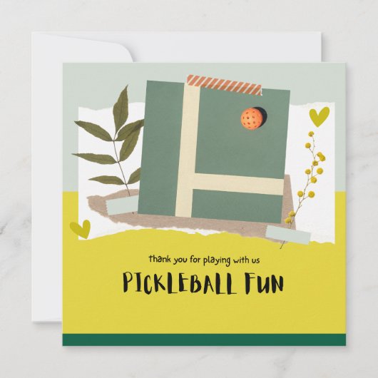 Pickleball Bedankkaart (Voorkant)