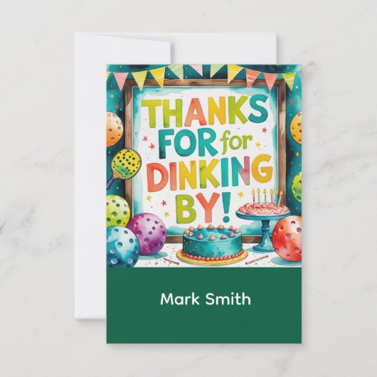 Pickleball Bedankkaart (Voorkant)