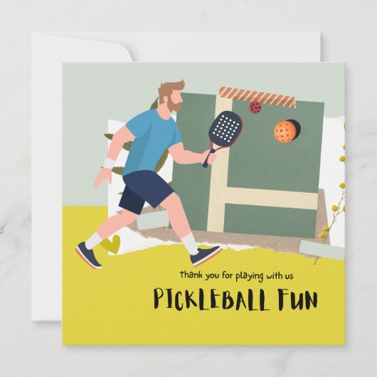 Pickleball Bedankkaart (Voorkant)