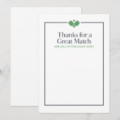 Pickleball Bedankkaart | Navy Groen (Voorkant / Achterkant)