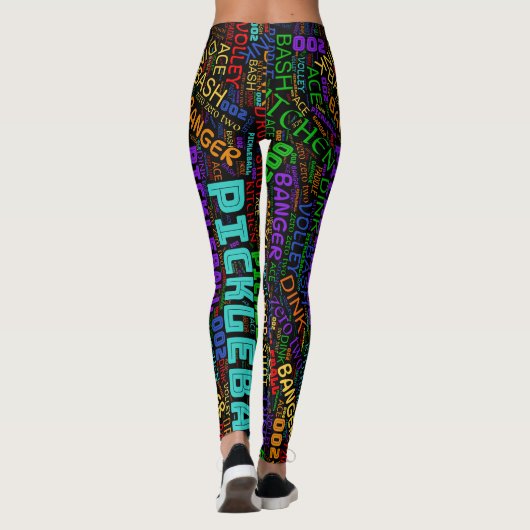 pickleball-belettering leggings (Achterkant)