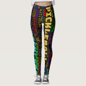 pickleball-belettering leggings (Voorkant)