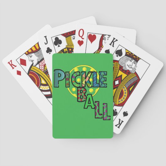 pickleball-belettering pokerkaarten (Achterkant)