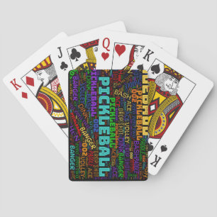 pickleball-belettering pokerkaarten