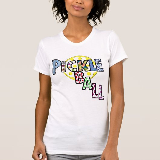 pickleball-belettering t-shirt (Voorkant)