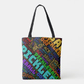 pickleball-belettering tote bag (Achterkant)