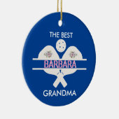 Pickleball Best Grandma Custom First Name Keramisch Ornament (Rechts)