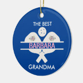 Pickleball Best Grandma Custom First Name Keramisch Ornament (Links)