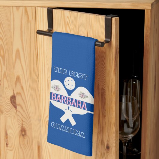 Pickleball Best Grandma Floral Paddle Theedoek (Derde Gevouwen)