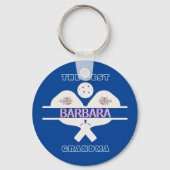 Pickleball Best Grandma Paddles Voornaam Sleutelhanger (Voorkant)