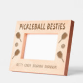 Pickleball Besties Groep Vrienden met Namen Gegraveerde Lijstjes (Links)