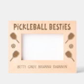 Pickleball Besties Groep Vrienden met Namen Gegraveerde Lijstjes (Voorkant)