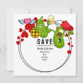 Pickleball Bewaar de datum Bruiloft Grappige uitno Save The Date (Voorkant)