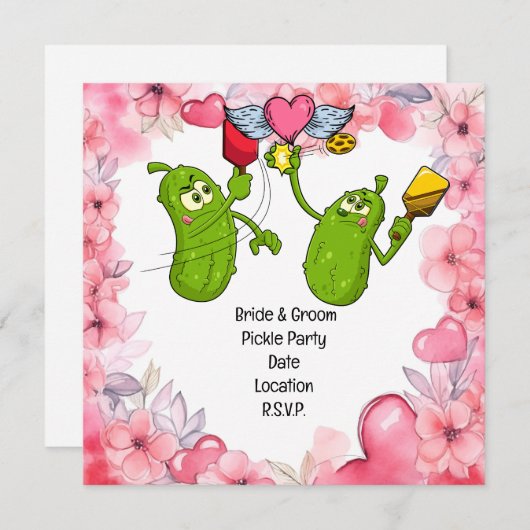 Pickleball Bewaar de datum Bruiloft Grappige uitno Save The Date (Voorkant / Achterkant)