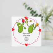 Pickleball Bewaar de datum Bruiloft Grappige uitno Save The Date (Staand voorkant)