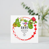 Pickleball Bewaar de datum Trouw Funny uitnodiging (Staand voorkant)