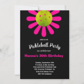 Pickleball Birthday Cute-uitnodiging + RSVP Kaart (Voorkant)