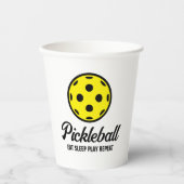 Pickleball Birthday party bekertjes met grappig ci Papieren Bekers (Voorkant)