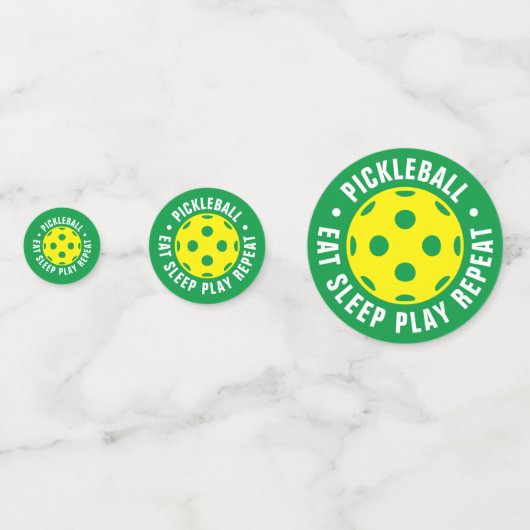 Pickleball Birthday party confetti voor viering (Achterkanten)