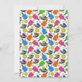 Pickleball Birthday Party Invitation Kaart (Achterkant)