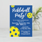 Pickleball Birthday party sjabloon Kaart (Staand voorkant)