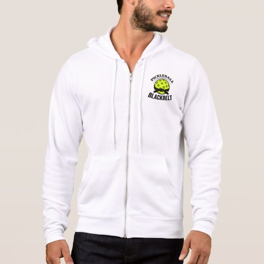 Pickleball Blackbelt - Grappige Pickleball Meester Hoodie (Voorkant)