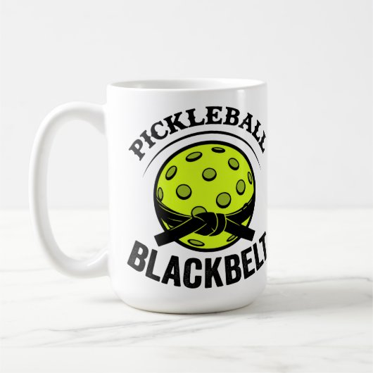 Pickleball Blackbelt - Grappige Pickleball Meester Koffiemok (Links)