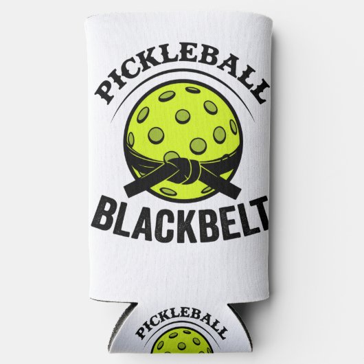 Pickleball Blackbelt - Grappige Pickleball Meester Seltzer Blikjeskoeler (Voorkant)