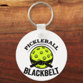 Pickleball Blackbelt - Grappige Pickleball Meester Sleutelhanger (Voorkant)