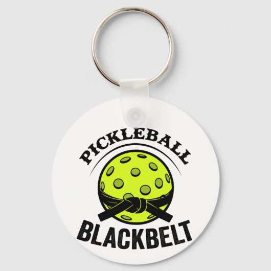 Pickleball Blackbelt - Grappige Pickleball Meester Sleutelhanger (Achterkant)