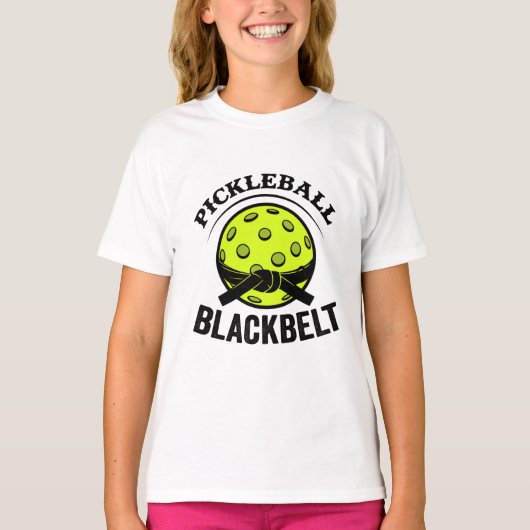 Pickleball Blackbelt - Grappige Pickleball Meester T-shirt (Voorkant)