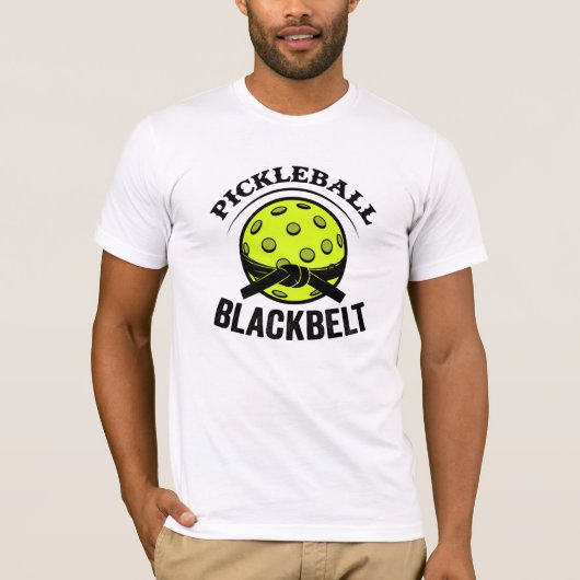 Pickleball Blackbelt - Grappige Pickleball Meester T-shirt (Voorkant)